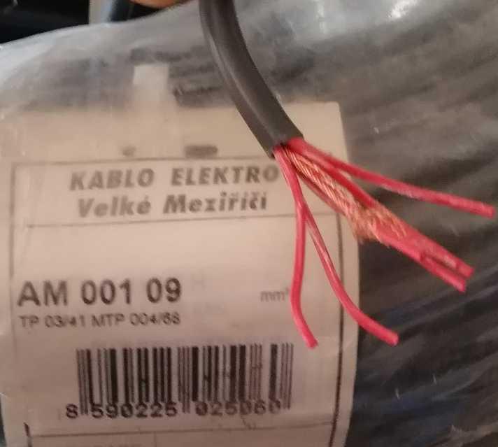 Kabel AM 001 09 - TP 03/41 MTP 004/68    ... nekompl. balení 75m v jednom kuse