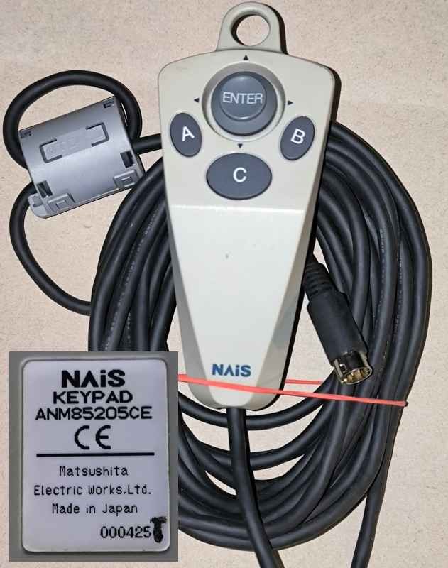 NAIS keypad ANM85205CE  .. použitý / used  .. cena na dotaz / price on request