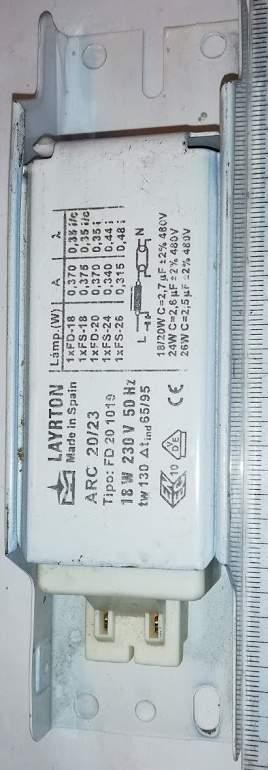 LAYRTON tlumivka pro lineární zářivky ARC 20/23 18-20W 230V, starší   .. cena na dotaz / price on request