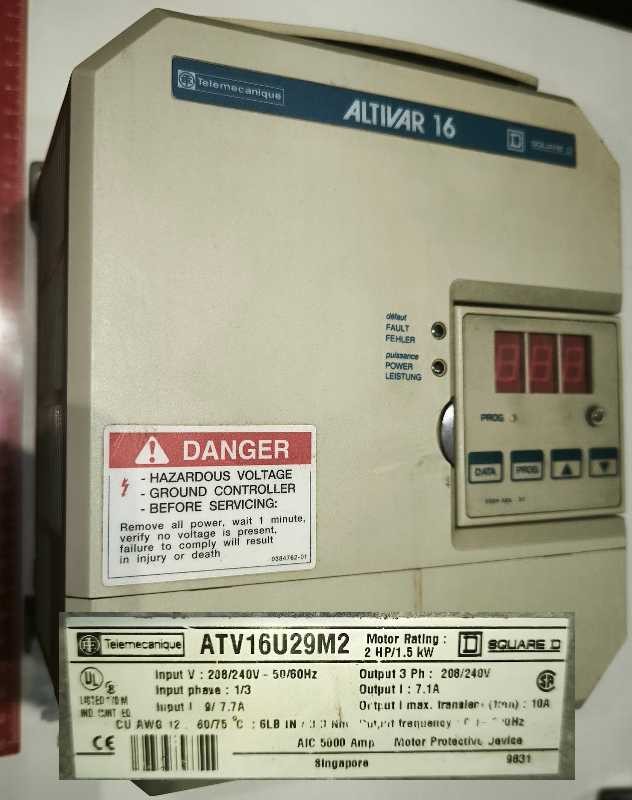 ATV16U29M2 - Frekvenční měnič Telemecanique Altivar 16 .. použitý/used  .. cena na dotaz / price on request
