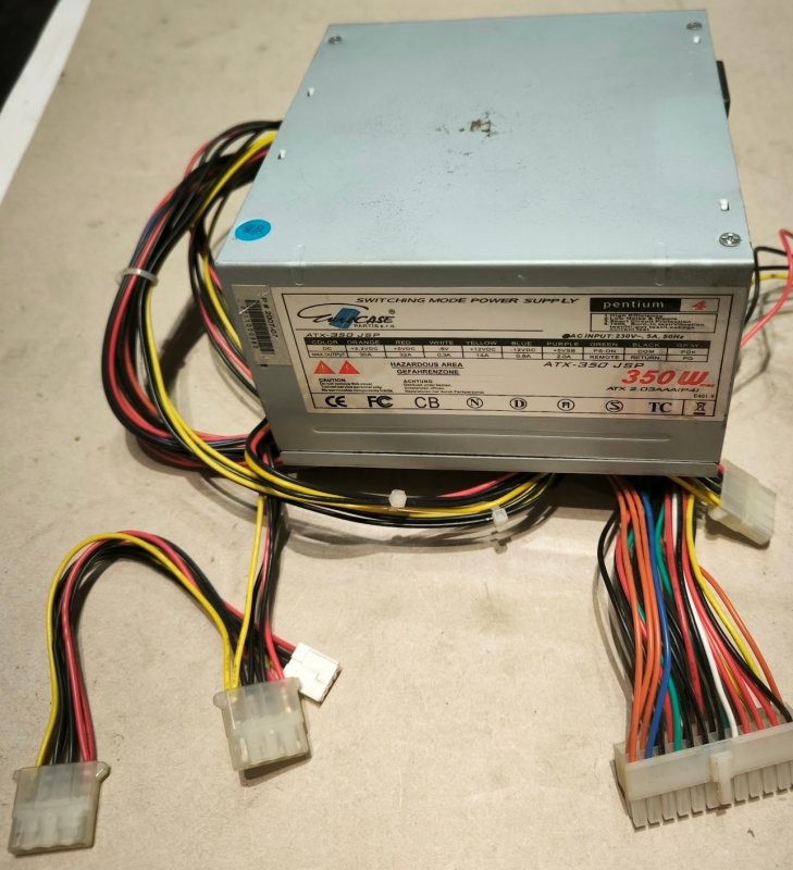 ATX-350JSP - zdroj PC, z demontáže, určeno na náhradní díly