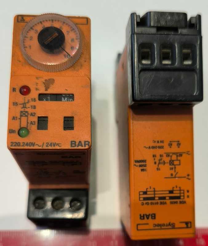 time relay SYRELEC BAR time range 0-10min  .. použitý / used  .. cena na dotaz / price on request