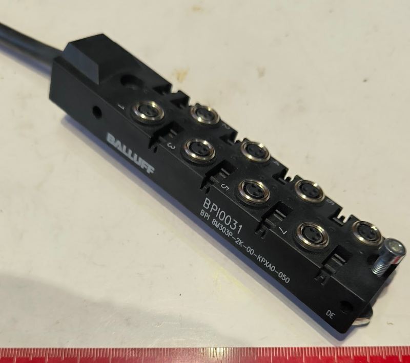 BALLUFF BPI0031 - BPI 8M303P-2K-00-KPXA0-050 - Junction blocks, kabel 150cm bez koncovky .. použitý / used