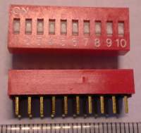 DIP Switvh DS-10 G3SN-7, 10-ti násobný  .. balení 19 ks za 30 Kč