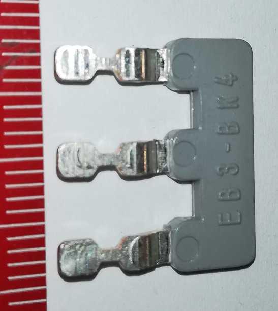 EB3-BK4 - 0801144 - Vložný můstek, 3pólový, pro pásové svornice BK 4, Phoenix contact