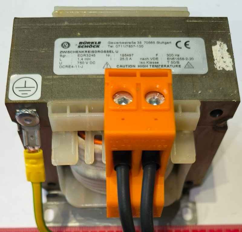 EDR3245 - zwischenkreisdrossel - tlumivka 1,4mH 25A 300Hz 750Vdc, 2,8kg