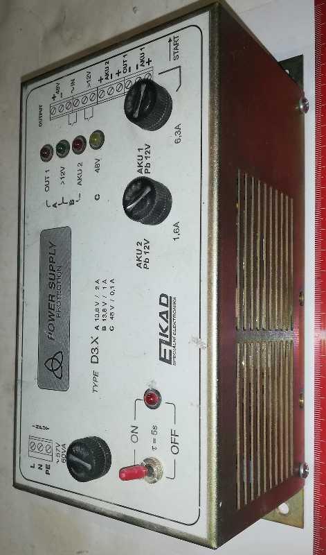 ELKAD D3X  power supply protection 57V 50Hz 60VA .. použitý / used .. poškozený plast