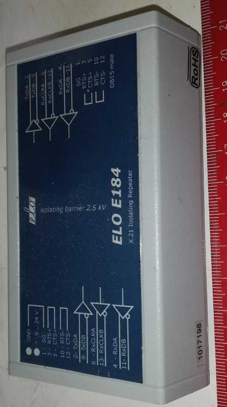 ELO E184 - X.21 Isolating Repeater  .. použitý / used   .. cena na dotaz / price on request