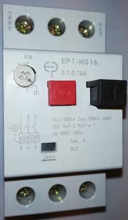 EP1 M016 - motorový spouštěč 0,10 - 0,16A   .. cena na dotaz / price on request