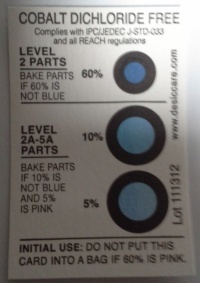 Indikátor vlhkosti 5-10-60% po expiraci  -   balení  125ks za 30Kč