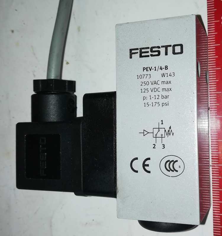 není skladem - FESTO 10773 - Tlakový spínač - PEV-1/4-B , nový