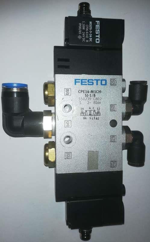 FESTO sestava CPE14-M1CH-5J-1/8 + 2xMSZG-3-24VDC, demontáže