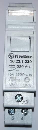 Relé s blokováním DPST Lišta DIN 230V ac - FINDER 20.22.8.230 .. cena na dotaz / price on request