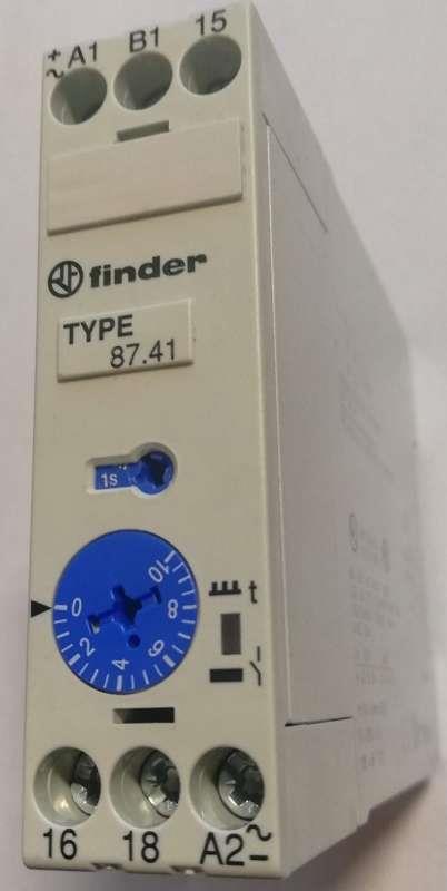 87.41.0.240.0000 - Time Lag Relay 8A 250V 1CO Signal OFF Delay, Finder .. cena na dotaz / price on request