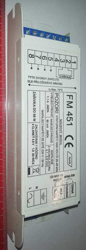 není skladem - FM451 - nouzový modul k zářivce