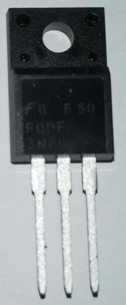 FQPF3N80 - 800V N-Channel MOSFET .. balení 20ks za 90Kč