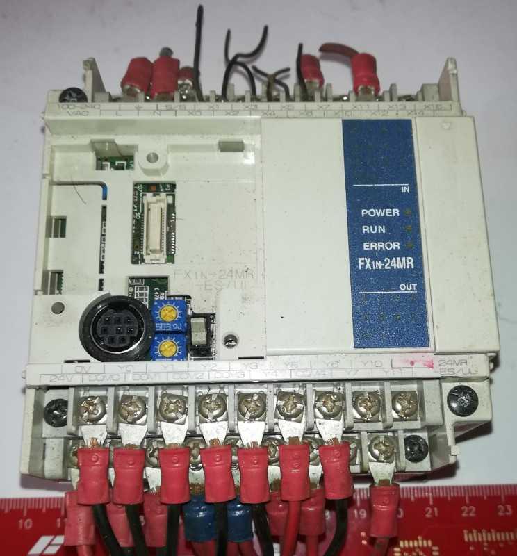 FX1N-24MR-ES/UL  PLC Mitsubishi , bez krytky.. z demontáže / used .. nutno otestovat