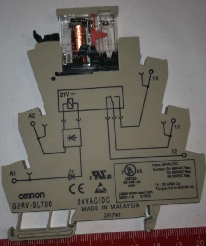 patice G2RV-SL700 + relé G2RV-1-S-21Vdc   .. cena na dotaz / price on request