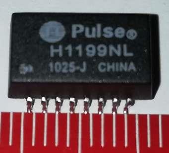 H1199NL - Isolation and Data Interface (Encapsulated) Pulse Transformer 1:1 Transmitter, 1:1 Receiver Surface Mount