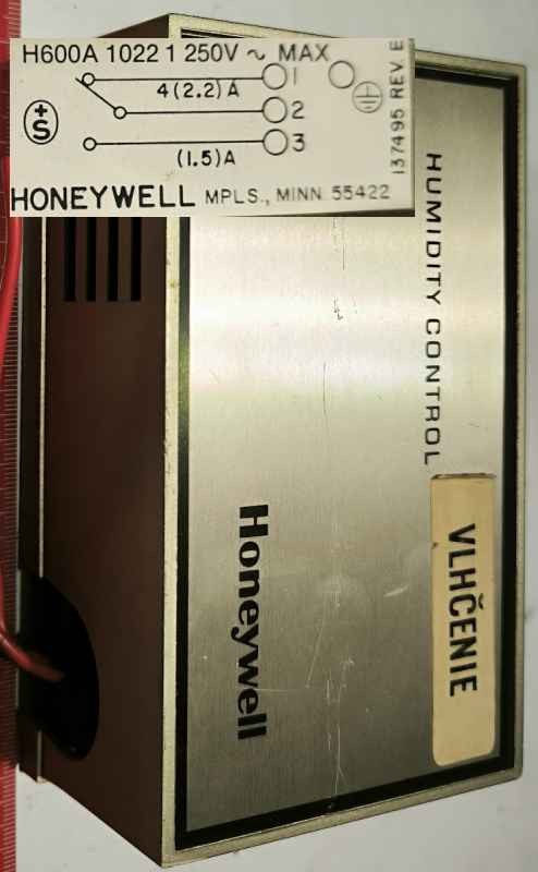 Honeywell Humidity Control, H600A 1022 1   .. použitý / used   .. cena na dotaz / price on request