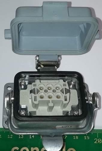 HAN-E6F s víkem HARTING 16A 380V -  použitý / used