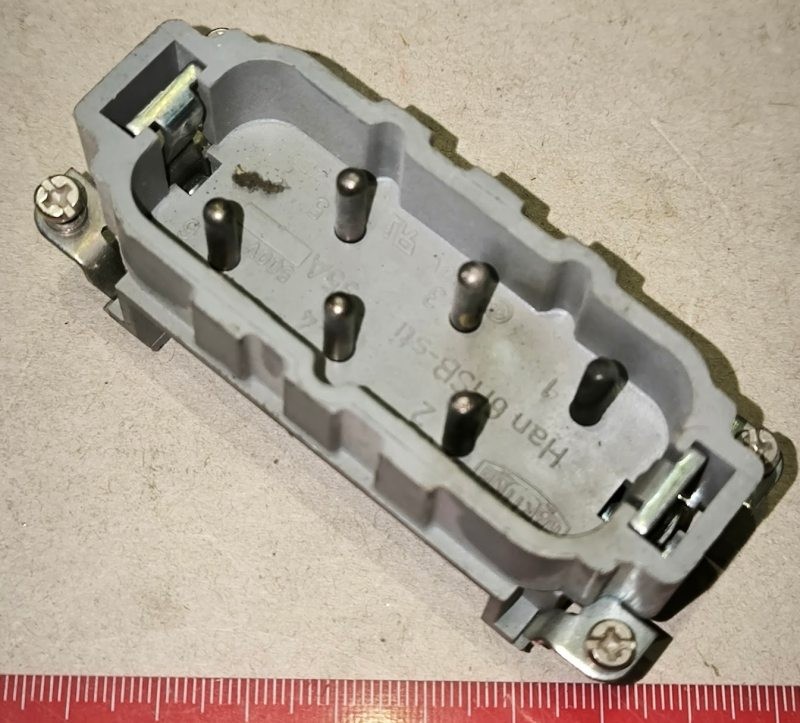 HARTING HAN6HSB Receptacle Housing 35A .. použitý / used .. provedení dle foto (028) samec