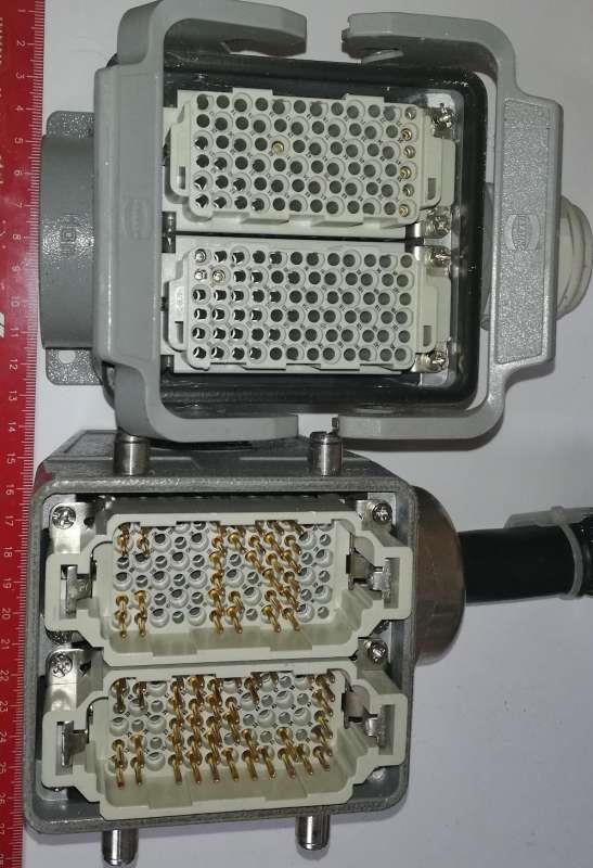 konektory HARTING sada -  použitý / used, částečně osazen (006)