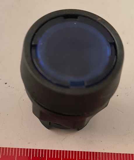 T10C MO P modrá, černý límec - spínací hlavice s prosvětlením