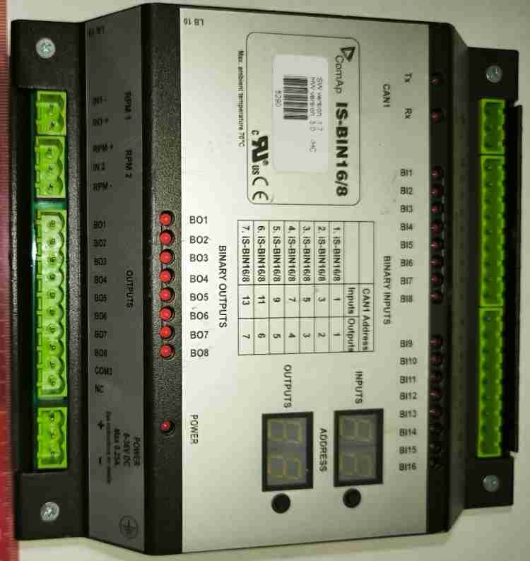 ComAp IS-BIN16/8 - Binary Input/Output Module  .. použitý / used.. cena na dotaz / price on request