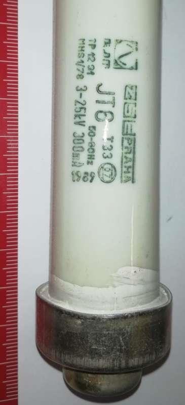 není skladem - Pojistka VN JT6 300mA / 3-25kV, 275x35mm, pro měřící trafa  .. cena na dotaz / price on request