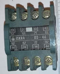 není skladem - stykač ISKRA K0-44 220V 50Hz starší .. cena na dotaz / price on request