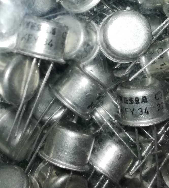 není skladem - KFY34  tranzistor NPN , 75V , 500mA , 800mW, TO39 TESLA  .. balení 100ks za 400Kč