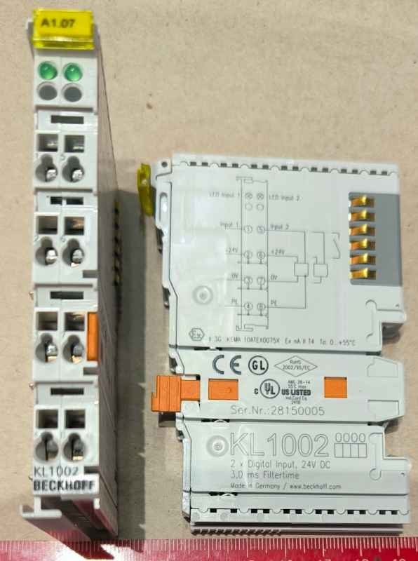 KL1002 - BECKHOFF - Bus Terminal, 2-channel digital input, 24 V DC, 3 ms  .. použitý / used   .. cena na dotaz / price on request