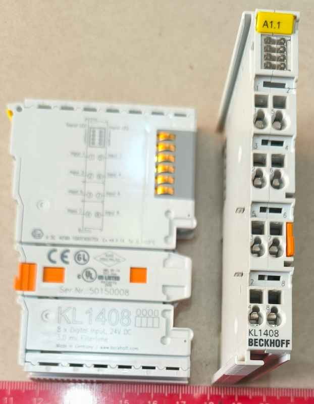 KL1408 - BECKHOFF - Bus Terminal, 8-channel digital input, 24 V DC, 3 ms, 1-wire connection  .. použitý / used   .. cena na dotaz / price on request