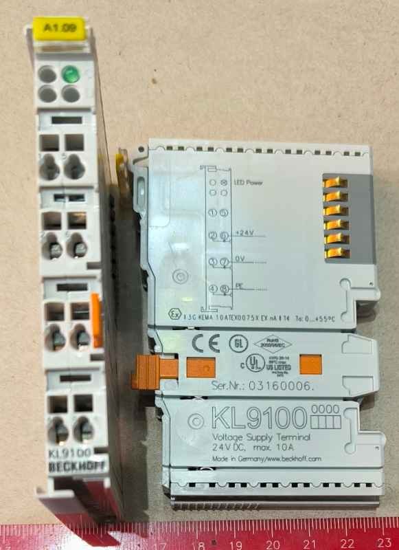 KL9100 - BECKHOFF - Potential supply terminal, 24 V DC   .. použitý / used   .. cena na dotaz / price on request