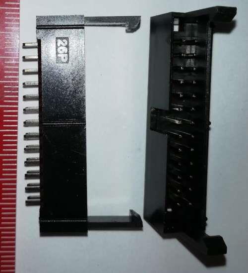 KLS1-202E-26-S-B  2.54mm Pitch Box Header Connector With Latch, 26pin .. balení pláto 36ks za 150Kč
