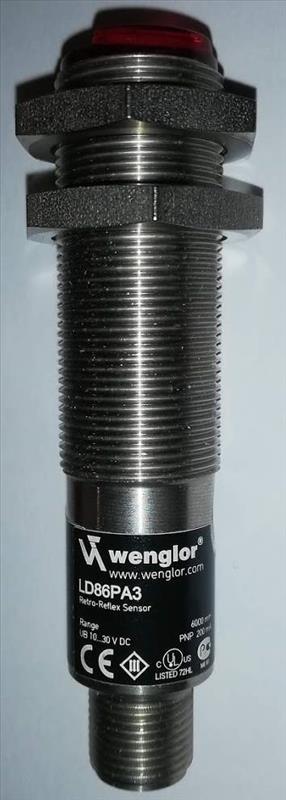 není skladem - Optický snímač LD86PA3, M18, 6000mm, PNP, NO+NC