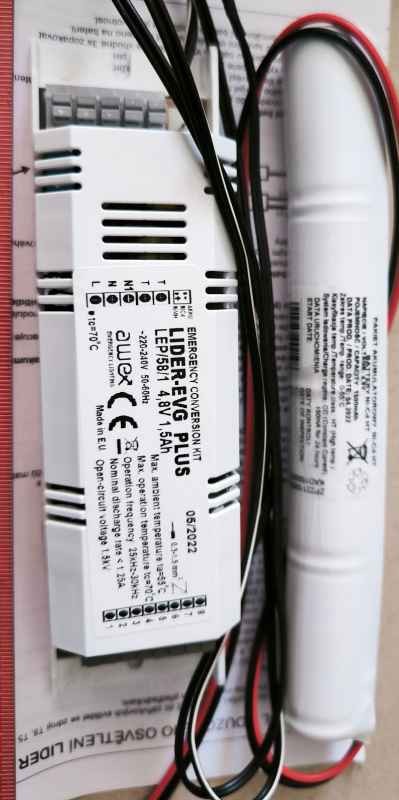LIDER-EVG PLUS MODUS - LEP/58/1 - 4,8V 1,5Ah - emergency conversion kit, r.v. 2022