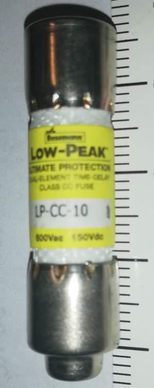 LP-CC-10  FUSE, 10A, 600V, TIME DELAY