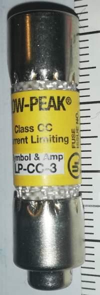 LP-CC-3  FUSE, 3A, 600V, TIME DELAY