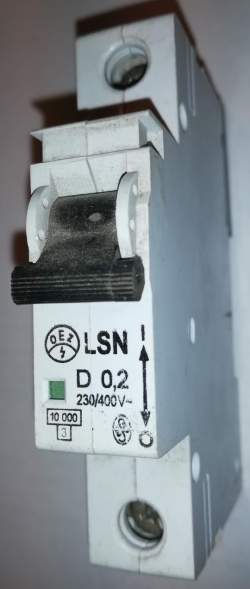 není skladem - jistič LSN D0,2 1P OEZ