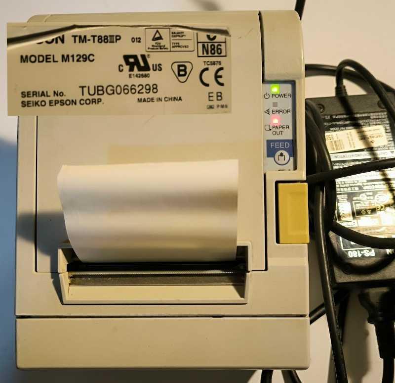 Tiskárna EPSON TM-T88IIIP model M129C, netestováno, na ND