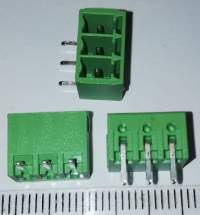 MC1-5-3G-3-5 - 3pin   Rozpojovací svorkovnice 3,5mm 3 póly úhlové 90°  .. balení 50ks za 99Kč