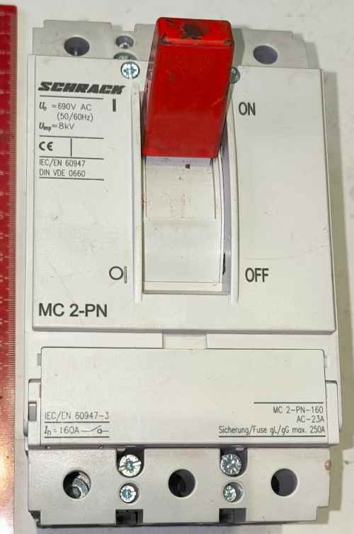 Vypínač MC2-PN-160 160A výkonový 3p MC216034 ... z demontáže .. použitý / used   .. cena na dotaz / price on request
