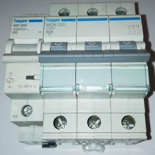 není skladem - Jistič Hager MCN320 20A C + MZ240