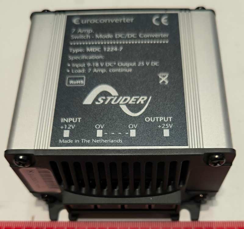DC/DC Converter Studer MDC 1224-07 - 9-18Vdc / 25Vdc 7A