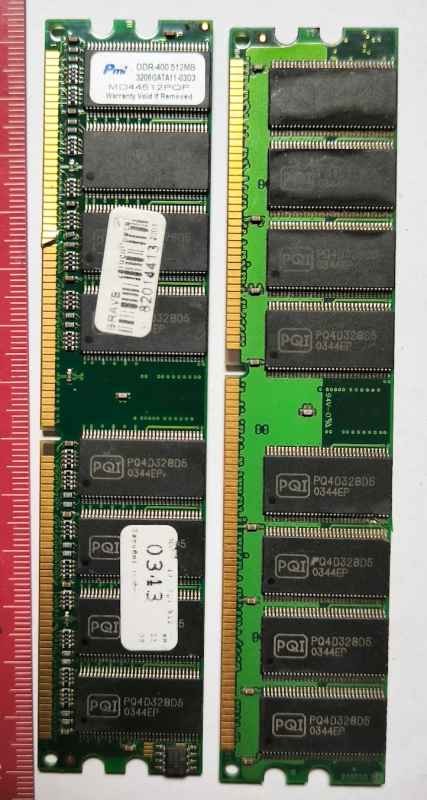 MEMORY-015 - paměťový modul DDR400 512MB MD44512PQP,  dle foto .. použitý / used  .. cena na dotaz / price on request