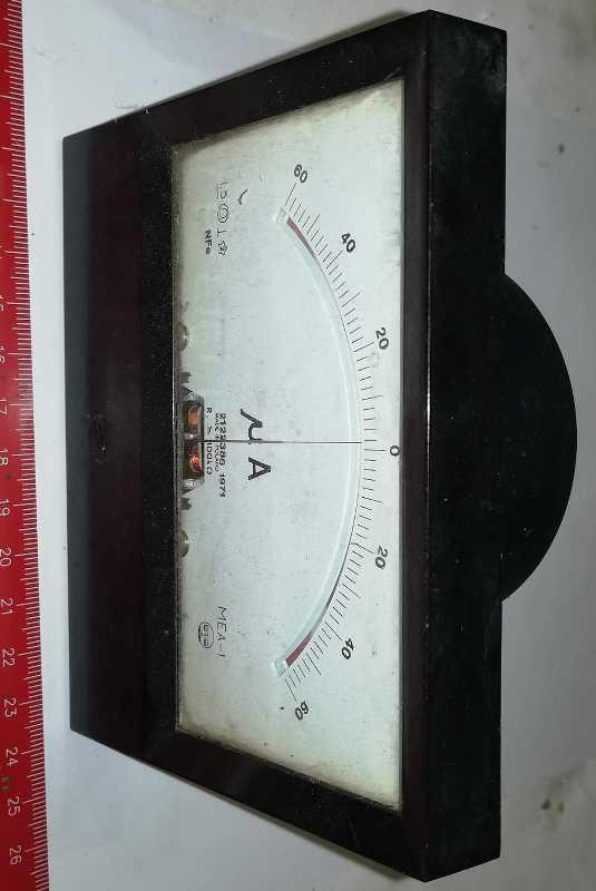 měřící přístroj 120x100x75mm, MEA-1 uA metr NFe 2122386 1971 Poland, systém reaguje  .. použitý / used   .. cena na dotaz / price on request
