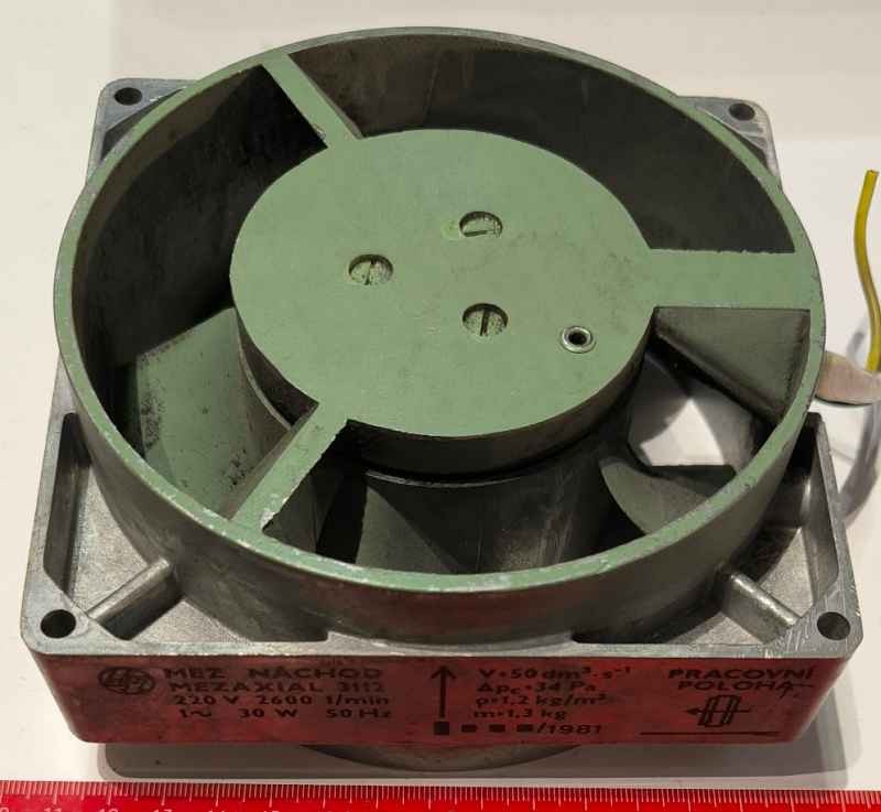 ventilátor MEZAXIAL 3112, 220V 50Hz 30W 2600/min, starší, z demontáže, otestovaný   .. cena na dotaz / price on request