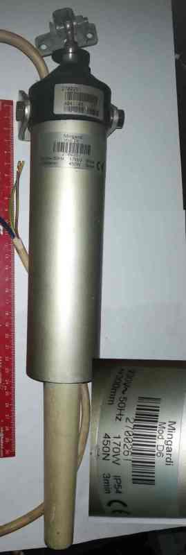MINGARDI Mod-D6 - Elektrický lineární šroubový okenní pohon , 230V 50Hz, výsuv 300mm,  z demontáže .. použitý / used